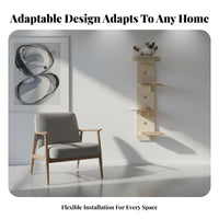 Over-the-Door Cat Climber No-Drill Installation over-the-Door Cat Condo Space-Saving Climbing Shelves for Apartment Dwellers, Small Homes, Living Room