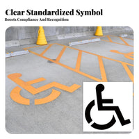 Handicap Parking Stencil Flexible Silicone Parking Space Stencil for Garages
