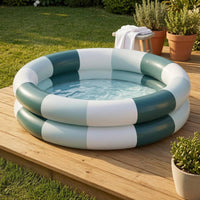 Air Valve Double-Band Pool Low-Height Round Inflatable Pool Wide Basin Water Play Item Soft Padded Bottom