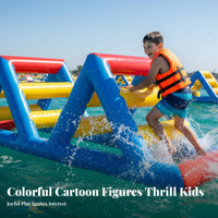 Inflatable multi-tentacle climber Multiple configurations Available Inflatable jumper with Slide and Obstacles Colorful Designs Water Obstacle Course for children, Lake