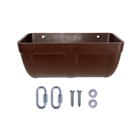 Hanging Feed Trough Versatile Hanging Feeder with Hooks Chicken Feeder Small Wall Mount Feed Container BPAsafe for Poultry