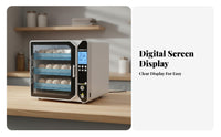 Intelligent Temperature Control Home Egg Hatching Machine Adjustable Roller Tray Automatic Egg Incubator Double-Power Power Support Digital Poultry Hatcher Pre-Programmed Hatching Modes for Hobby Farmers, Educators, Small Farm, Classroom