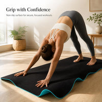TPE Yoga Mat for Fitness and Exercise, Extra Wide and Thick, Double-Sided Non-Slip, Minor Imperfections