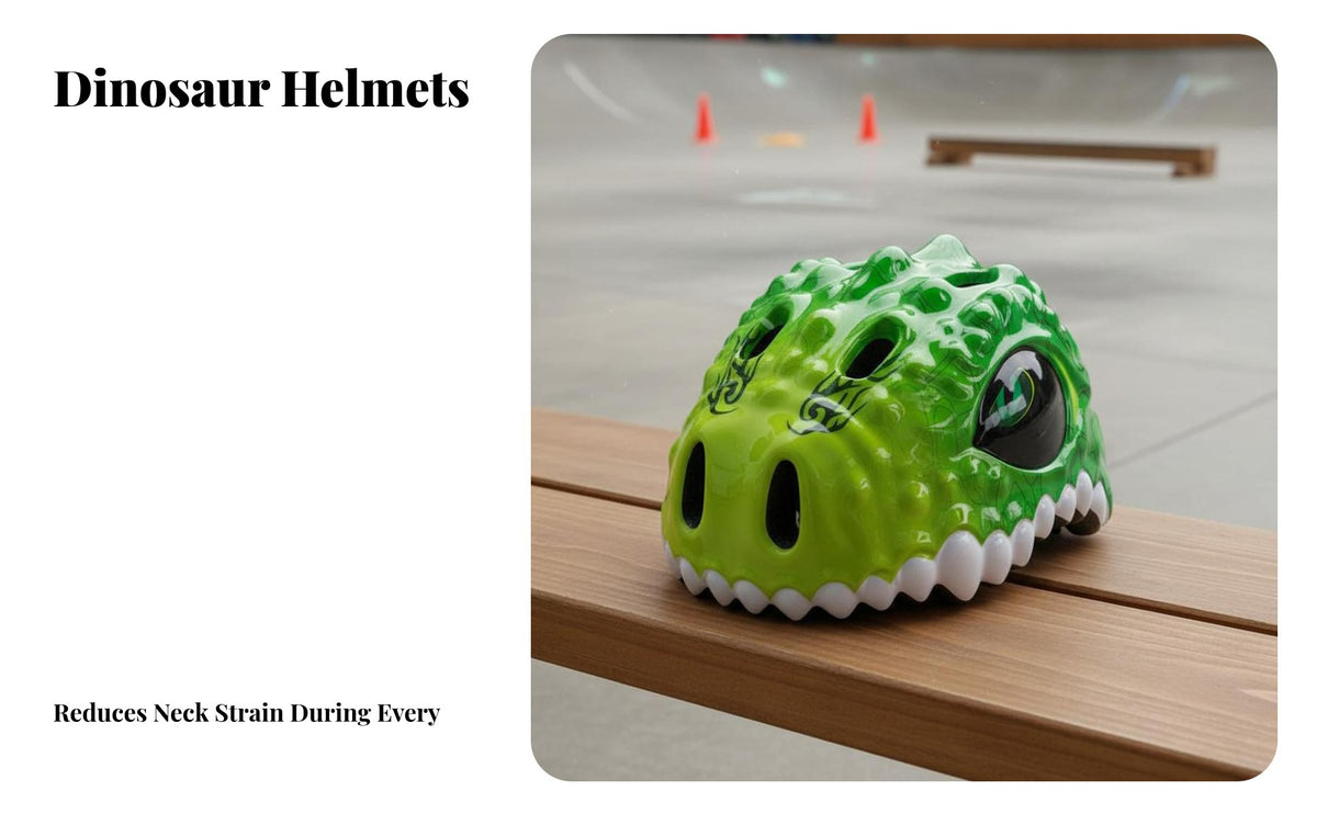 Kids Bike Helmet Breathable Vented Design Cartoon Dinosaur Helmet Thickened Impact-Absorbing Foam Athletic Gear for Young Children, Girls