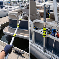 Telescopic Aluminum Boat Hook for Marine Vessels, Dinghies, and Yachts - Rescue and Mooring Pole