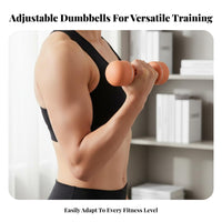 Anti-Slip Grip Adjustable Dumbbell Space Saving Adjustable Dumbbell Set Safety Lock Mechanism Selectable Weight Dumbbells Odorless Material for Women, Beginners