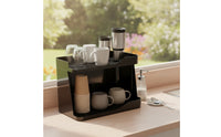 Two-Tier Cup Drying Rack Tabletop Cup Rack with Tray Countertop Organizer Easy to Clean for Kitchen Counters, Office Break Areas