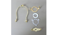 Light Bracket with Adapter Rings Compact Light Harp Kit Wire Frame Lampshade Holder Adaptable for Amateur Builders, Hobbyists