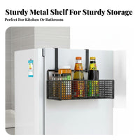 Includes Hooks Refrigerator Side Rack Space-Saving Design Kitchen Organizer Multi-Tier Hanging Shelf High Capacity for Apartment Dwellers, Home Cooks, Homeowners, Small Apartments, Pantry, Laundry Room