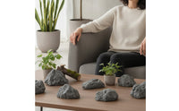 12 Pieces PU Foam Rock Model Rough Textured Foam Rock with Lichen Decorative Artificial Stone Lightweight Decor Irregular