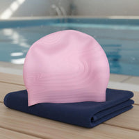 Ear-Covering Swim Cap  Printed Swim Cap Hydrodynamic Fit Swimming Hat for Training