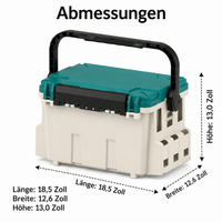 MB-700 Fishing Tackle Box, Robust Sorting Box for Anglers, Water-Resistant Tackle Case, 25-32L Capacity