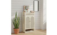 Space Saving Entryway Shoe Cabinet with Doors Large Capacity Multi-Layer Shoe Storage Rack Ventilated Design Home Furniture for Hallway, Balcony