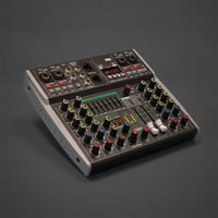 Digital Audio Mixer Slanted Tabletop Mixer Simple Stereo for Podcasters