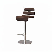 Modern Minimalist Design Upholstered Highspine Stool Adjustable Height Upholstered Pedestal Bar Stool 360-Degree rotate Counter Chair With rear supportrest for Adults, Homeowners, Restaurant Owners, Reception Desk, Kitchen Island, Bistro, Dining Room