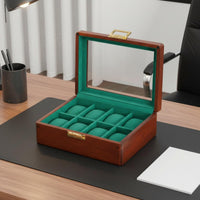 Wooden Watch Box Lockable 8-Slot Watch Box Dust Protection