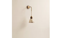 Wall Light Full-Color-Range Wood Wall Lamp Retro Sconce with Glass Shade for Dining Room