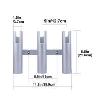 3 tube Boat Fishing Rod Holder Aluminum Rod Holder Rack