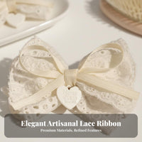 Duckbill Hair Fastener Sweet Look Floral Knot Hairpin Lace Knot Hair Fastener Versatile Cute Design for Girls, Informal Outings