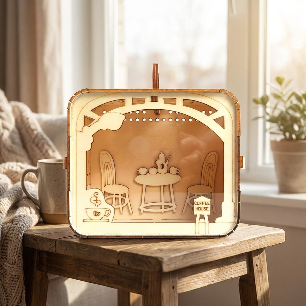 Portable Hamster Cage and Travel Hamster Carrier, Solid Wooden Hamster House with Open Top, House Shape Pet Travel for Guinea Pig Carrier Box