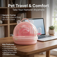Portable Pet Carrier with Top Opening, Small Animal Travel Cage with Handle, Bird Carrier for Outdoor Small Pets, Hamster Carrier for Outings