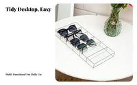 Minimalist Design 6 Compartment Storage Tray Space Saving Multi-Section Desk Divider Polished Edges for Desktop