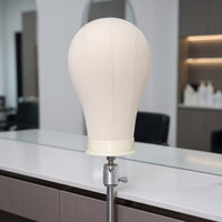 Pinnable Canvas Mannequin Head Flat-Base Canvas Block Head Professional Long-Lasting for Hair Stylists, Cosmetology Students