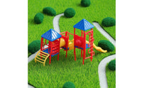 Miniature Playground Slide Miniature Colorful Playground Model with Slides Realistic Toy for Hobbyists, Sand Table