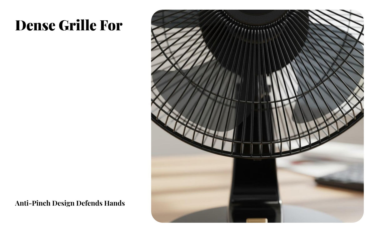 Wide Angle Oscillation Oscillating Desk Fan Safety Grille Tabletop Cooling Fan Multiple Speed Settings Energy Saving for Students, Bedroom, Office, Dorm Room