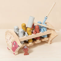 Hand-Eye Coordination Hedgehog Activity Toy Hands-on Wooden Hammering Toy Preschool Sensory for Preschoolers, Kids, Daycare