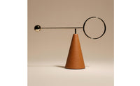 Leather and Metal Ornament Modern Metal Decor Sculpture Circlet Detail for Living Room, Display Area