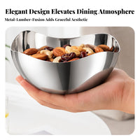 2 Pieces Scalloped Rim Stainless Steel Sauce Bowl Smooth Finish Stainless Steel Sauce Dish Small Portions Sauce Bowl Easy to Clean