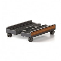 Ventilated Computer Case Stand with Wheels Slim PC Stand with Wheels Swivel Mobile Computer Processing Unit Holder Stable for Gamers