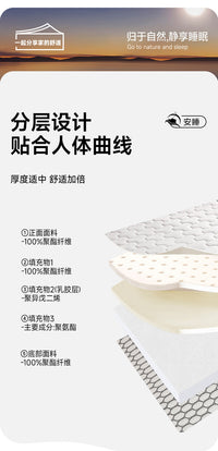 乳胶复合床垫学生宿舍租房专用加厚榻榻米卧室单双人床垫子不塌陷 双拼蓝白（厚8cm）Q弹舒适 撑腰护脊 150*200cm