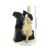 Musician Sculpture Black and Gold Music Figurine Exceptional Music Statue for Office Desk