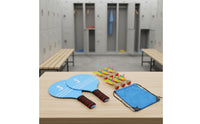 Indoor Play Shuttlecock Paddle Set Comfortable Grip Wood Paddle Racket Large Hitting Surface Paddleball Racket for Children