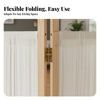 Foldable Design Folding Panel Screen Chinese Design 4-Panel Privacy Divider Unobstructedstanding Room Partition Easy to Stow for Interior Designers, Partitionice Workers, Entryway, Studio Apartment, Restaurant, Classroom