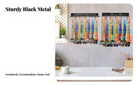 Holds 60+ Medals Medal Hanger Matte Black Finish Wall Mount Medal Holder Motivational Quotes for Athletes, Runners, Gym, Living Room, Office