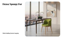 Modern Design Curved Back Accent Chair Padded Seat Dining Furniture Comfortable Cushion Home Furnishing Enveloping Backrest for Restaurant Owners, Homeowners, Adults, Cafe, Kitchen, Living Room, Balcony