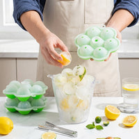 Soft Drinks Round Ice Maker for a Home Bar, Reusable Silicone Ball Maker with Easy Release, Food-Grade Kitchen Gadgets, Gift for Him 7-Ice Tray