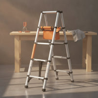 Self-Supporting Foldable Step Ladder Compact Step Ladder with Platform Portable Sturdy for Homeowners, Woodworkers