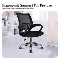 Height Adjustable Rolling Mesh-Back Computer Chair Ergonomic Design Mesh Back Rolling Chair Support Swivel Seat Easy Assembly for Students, Conference Room, Bedroom