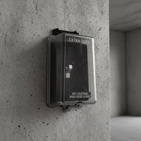 Weatherproof Waterproof Switch with Aluminum Box Heavy Duty Switch with Shielded Cover Industrial Metallic Finish for Electricians, Laboratories