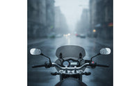 Adjustable Motorcycle Windshield with Brackets Curved Motorcycle Windscreen with Clamps Universal Flyscreen Safeguarding for Motorcyclists