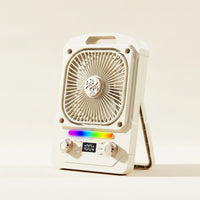 Fan with Speaker Continuous Speed Multifunctional Desk Fan Sound Reactive Speaker for , Bedside