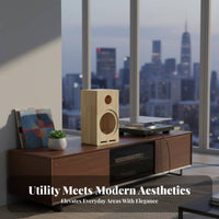 Dense Wood Empty Speaker Enclosure DIY accessible Unloaded Wooden Enclosure Acoustic resonance audio cabinet Easy to Install for Audiophiles, Hobbyists, Workshop, Garage