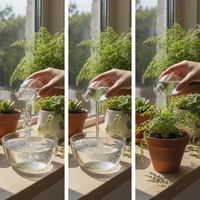 Automatic Self-Watering Glass Animal Plant Waterer for DIY Crafts