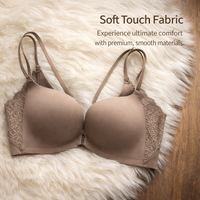 Lingerie Set with Push Up Bra and Front Hook Closure for Women, Padded Cups for Lift and Full Coverage, Y-Back Design for Support