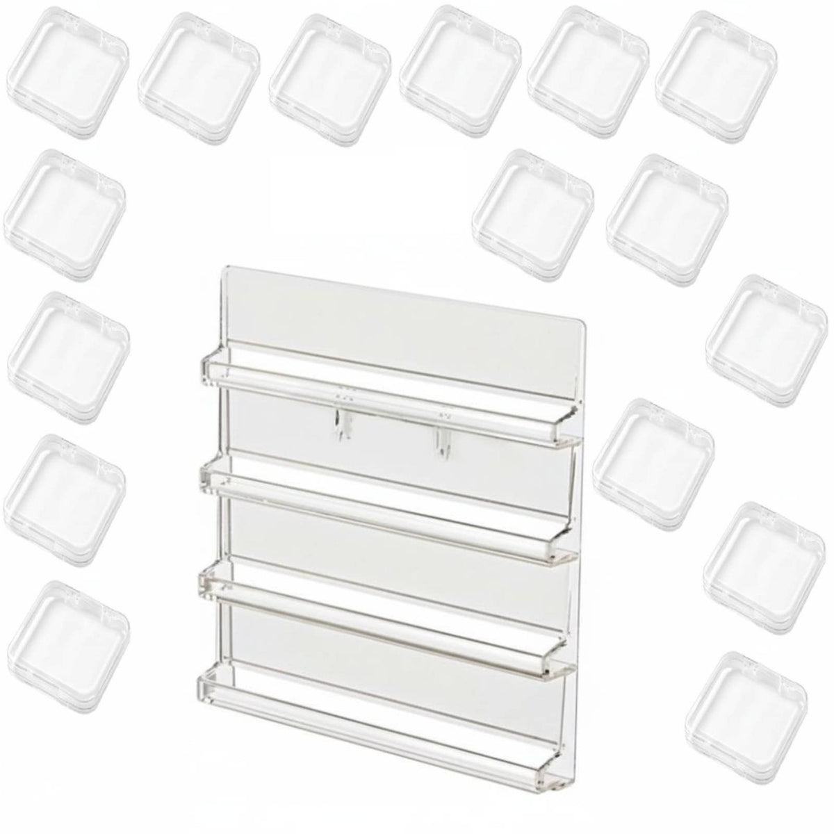 stick-on Nail Display Box particle-resistantguard Cosmetic Container Transparent Design