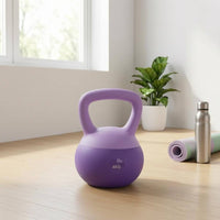 Even Surface Soft Kettlebell Comfortable Grip PVC Kettlebell Floor Protection Weight Training Tool Shock-Absorbing Base for Home Gym